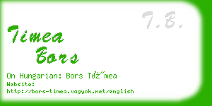 timea bors business card